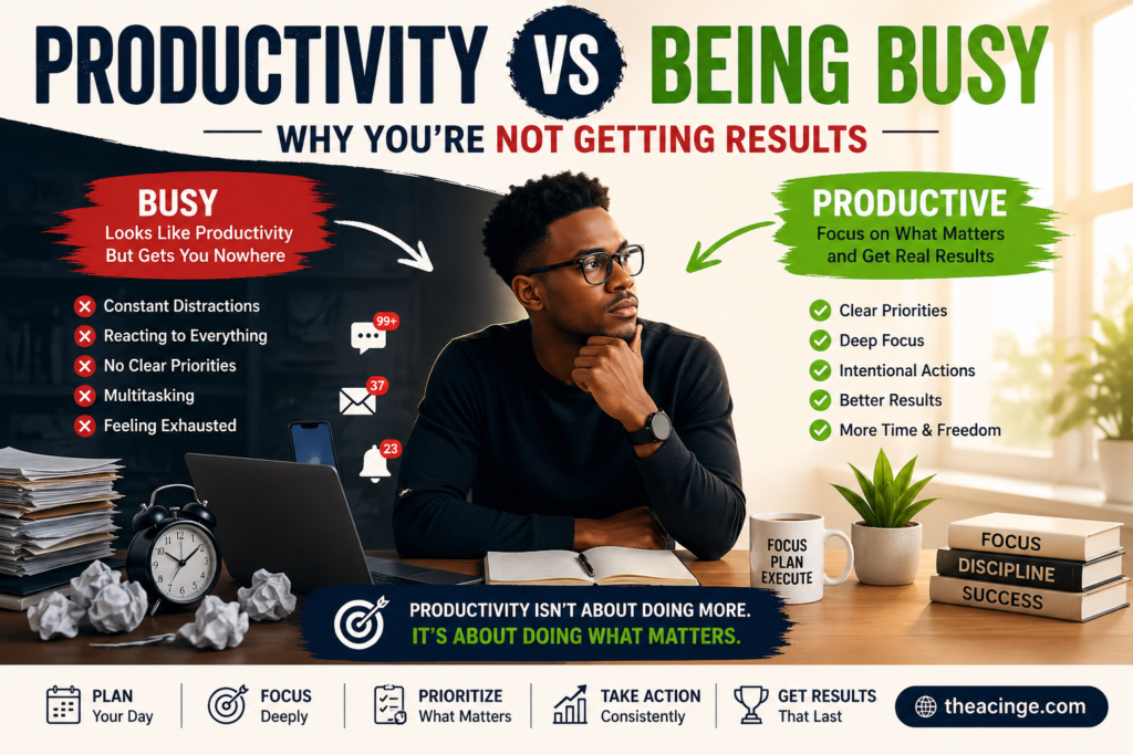 productivity vs being busy deep work focus